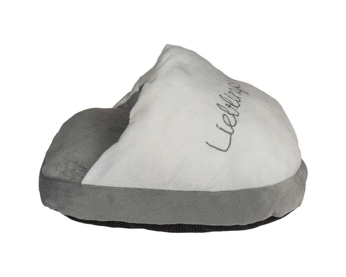 what the shop Fußwärmer Lieblingsmensch 35 cm grau creme 100% Polyester - Bild 2