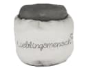 what the shop Fußwärmer Lieblingsmensch 35 cm grau creme 100% Polyester Bild 5