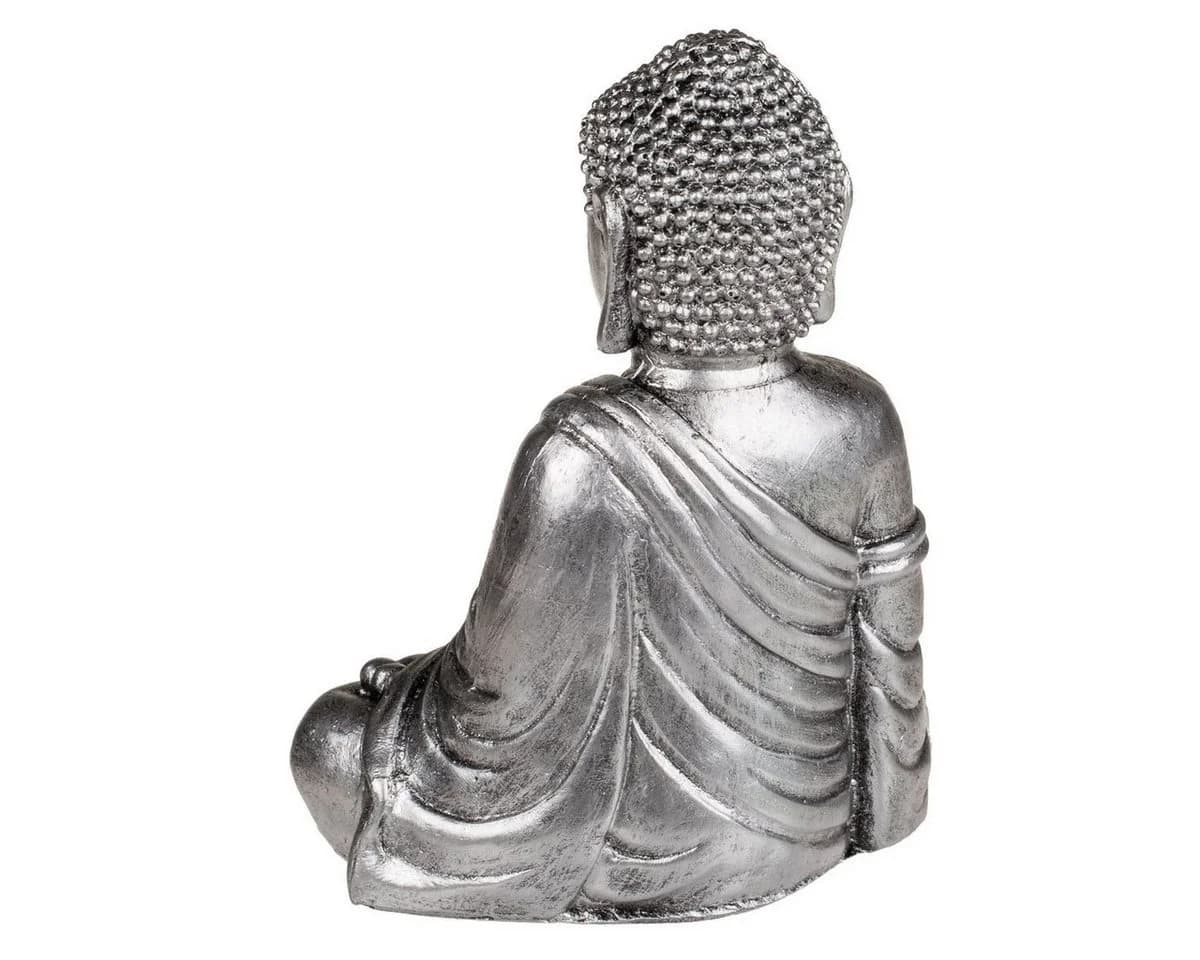 Out of the Blue Buddha Dekofigur Silber 14cm Polyresin - Bild 3