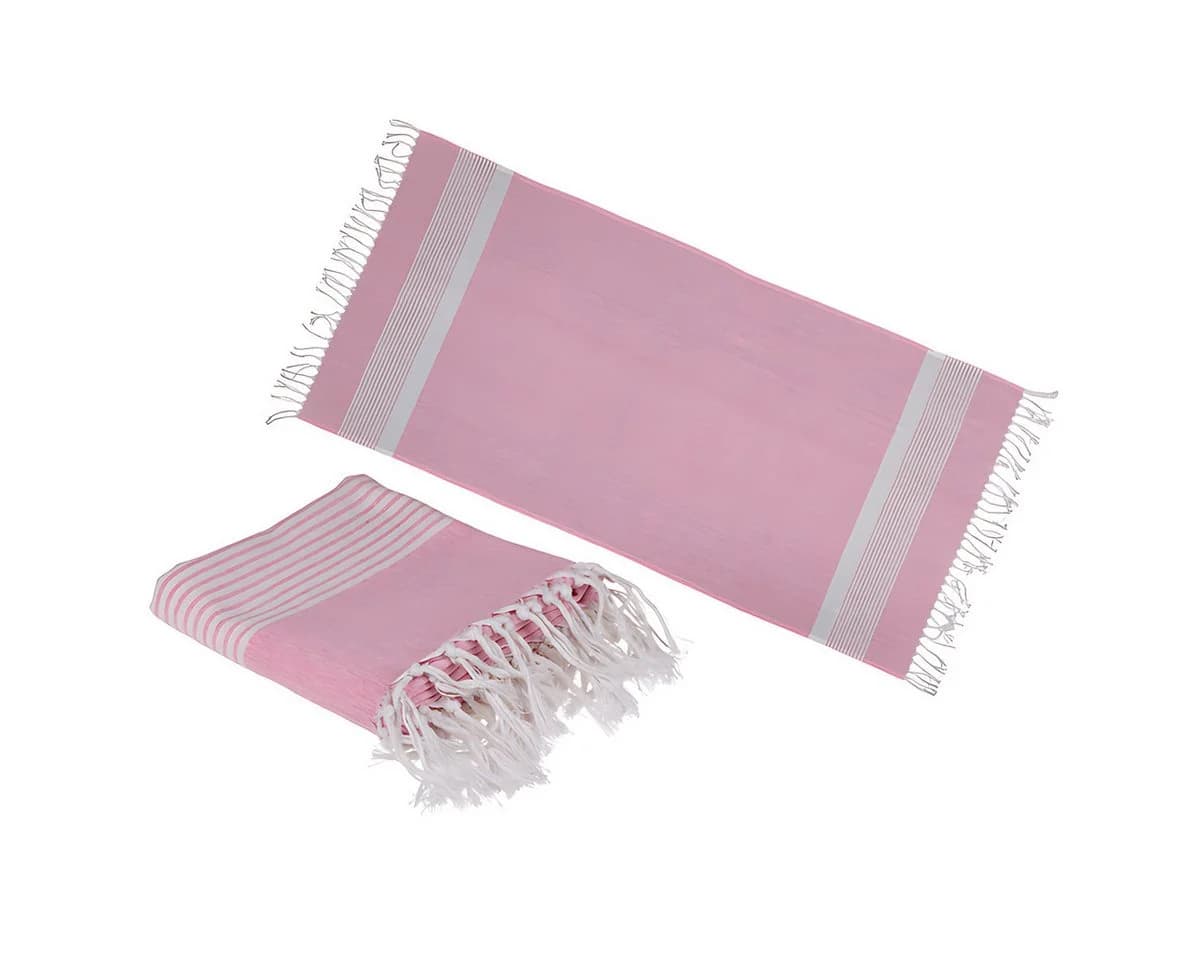 Out of the Blue Hamamtuch Rosa/Weiß Fouta-Tuch - Bild 2