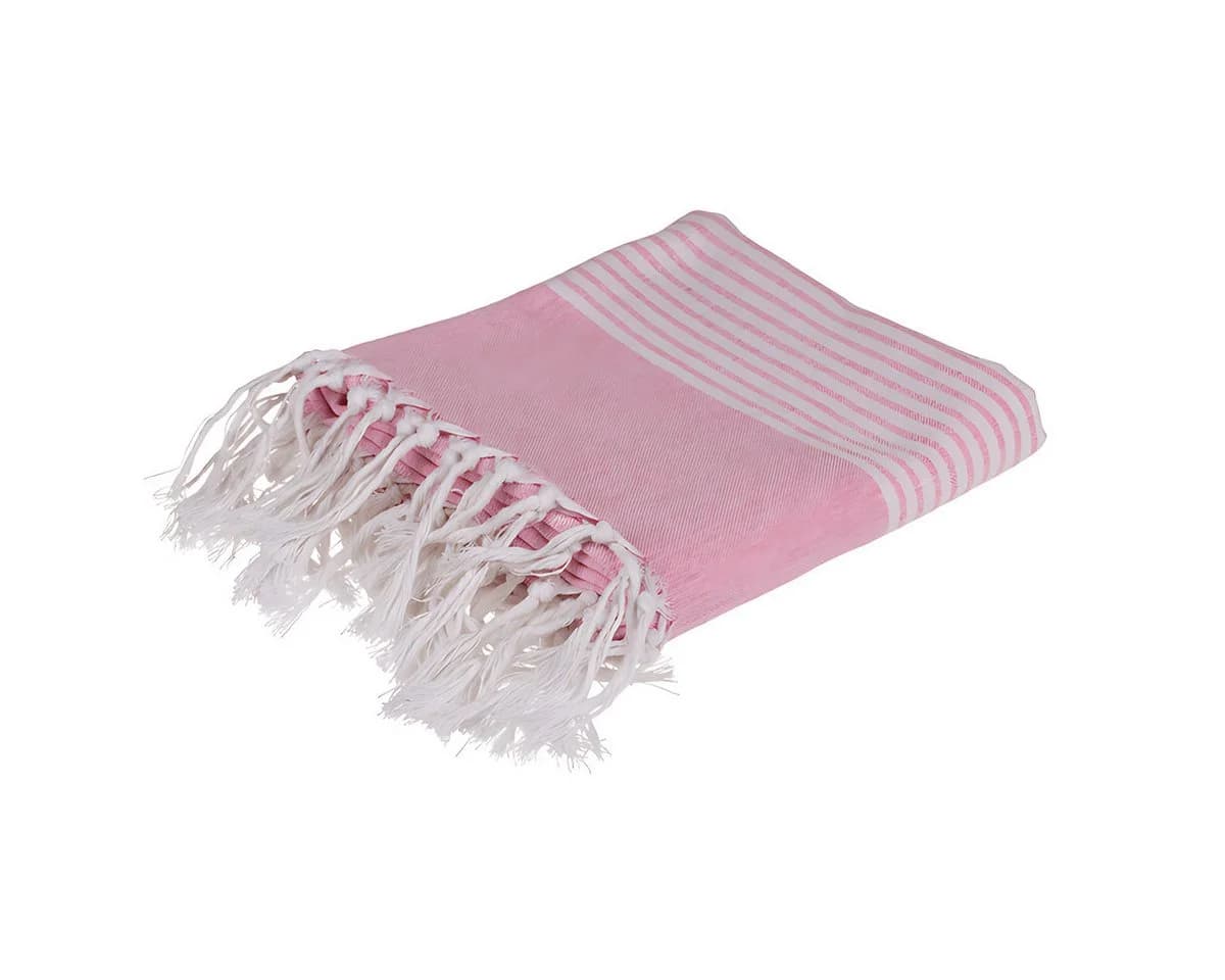 Out of the Blue Hamamtuch Rosa/Weiß Fouta-Tuch - Bild 3