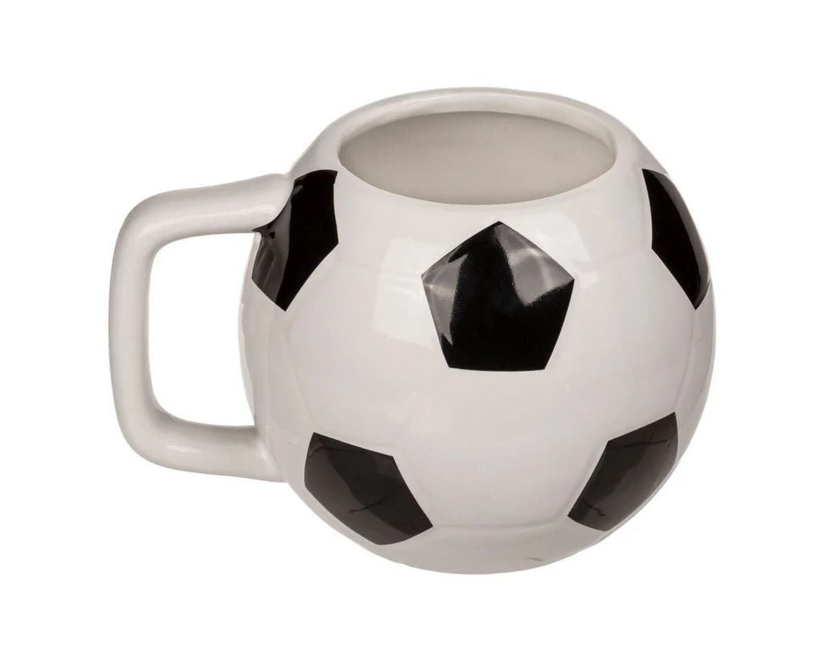 Out of the Blue Tasse Fußball Schwarz/Weiß Steingut - Bild 2