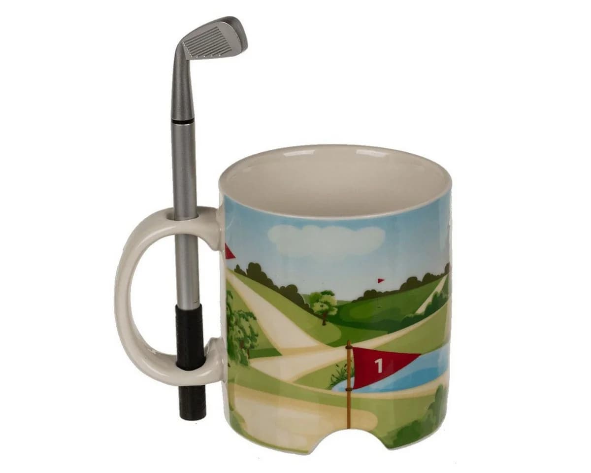 Out of the Blue Tasse Golfplatz Steingut mit Golfschläger & Ball - Bild 2