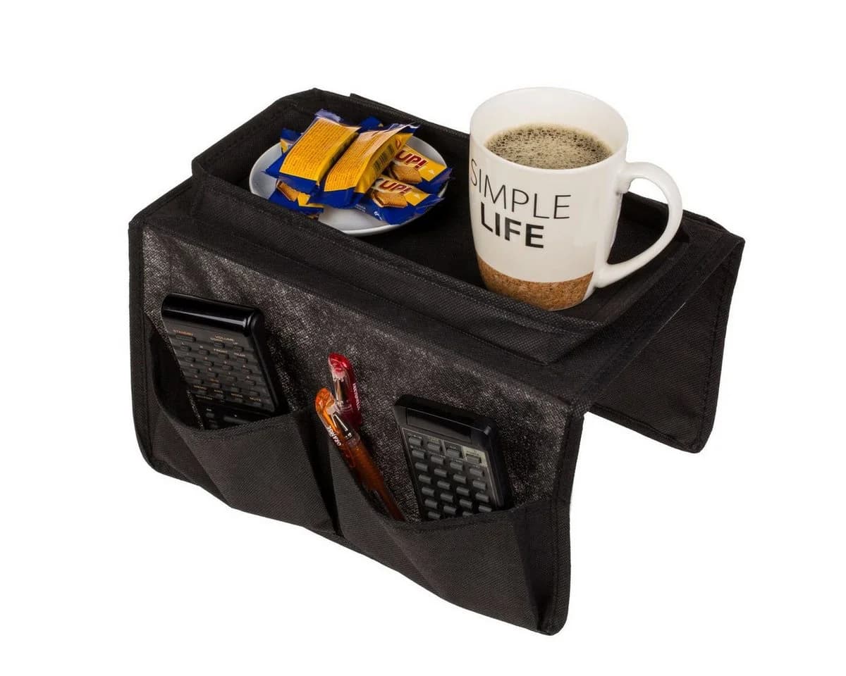 Out of the Blue Sofa Armlehnen Organizer Schwarz Polyester - Bild 2