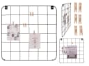 Out of the Blue Metall-Wandgitter mit 6 Holz-Clips Bild 2