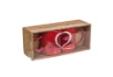 Out of the Blue Doppeltasse Herz Rot/Weiß Steingut Bild 4