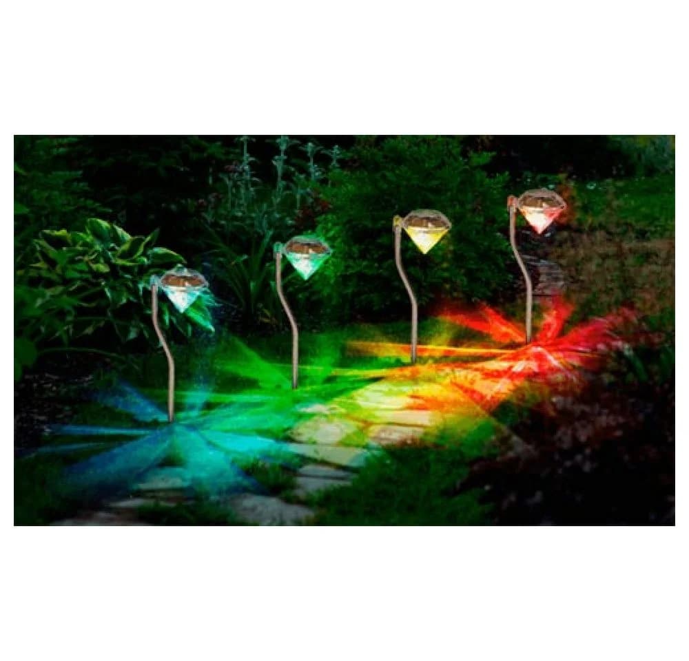 Out of the Blue LED Solar Gartenstecker 4-teilig Set Farbwechsel - Bild 2