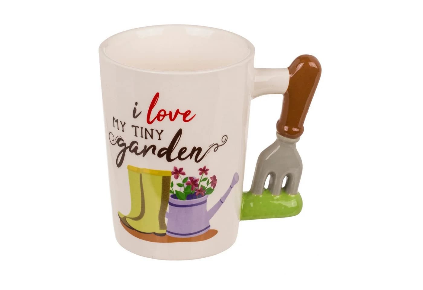 Out of the Blue Keramiktasse "I love my tiny garden" mit Gartenhacke-Henkel - Bild 2