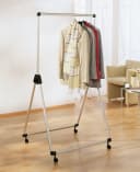RUCO Kleiderständer Grau/Schwarz Höhenverstellbar Fahrbare Garderobe Bild 2