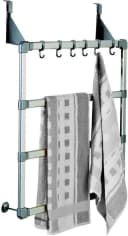 Ruco Handtuchhalter für Tür, Duschkabine und Wand - Silber/Grau - Ohne Bohren Bild 2