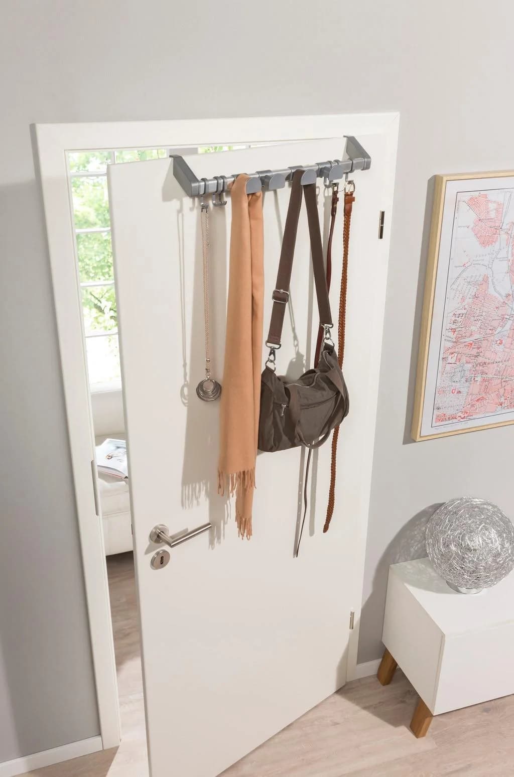 Türregal RUCO Silber 2er Set mit 10 Haken und Handtaschenhalter - Bild 2