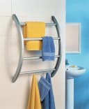 RUCO Handtuchhalter Silber Aluminium Kunststoff Befestigung ohne Bohren Bild 1