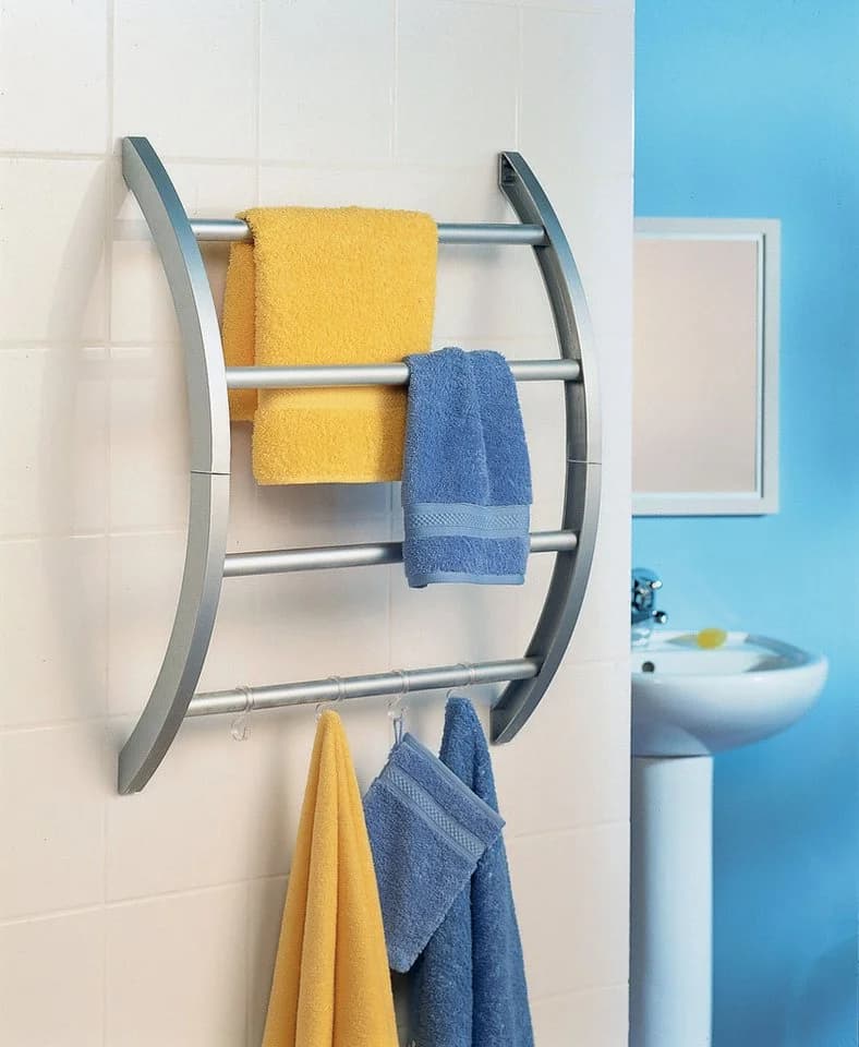 RUCO Handtuchhalter Silber Aluminium Kunststoff Befestigung ohne Bohren