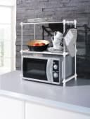 Ruco Küchenregal Weiß Aluminiumfarben 2 Ebenen Bild 1