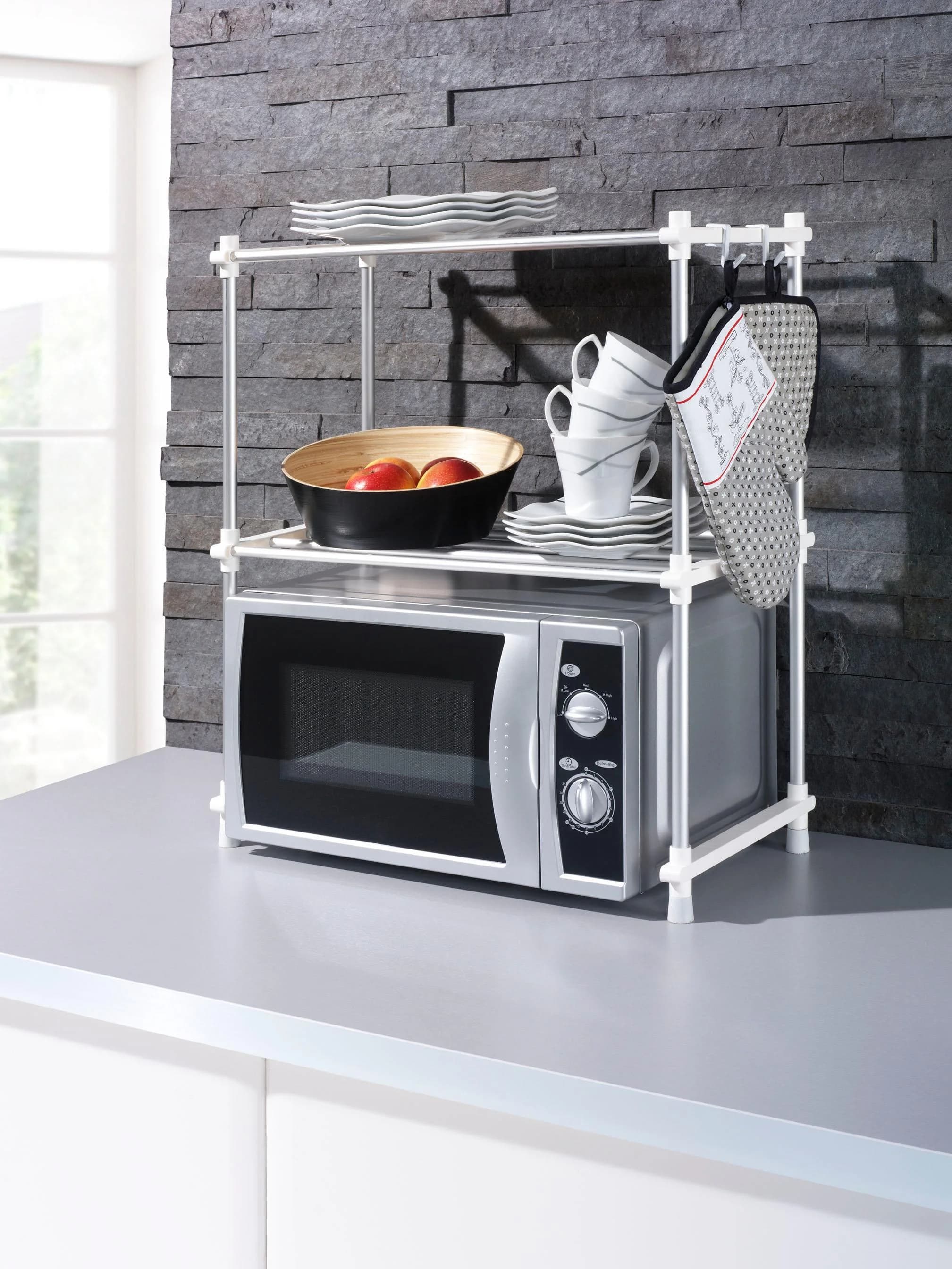 Ruco Küchenregal Weiß Aluminiumfarben 2 Ebenen - Bild 2