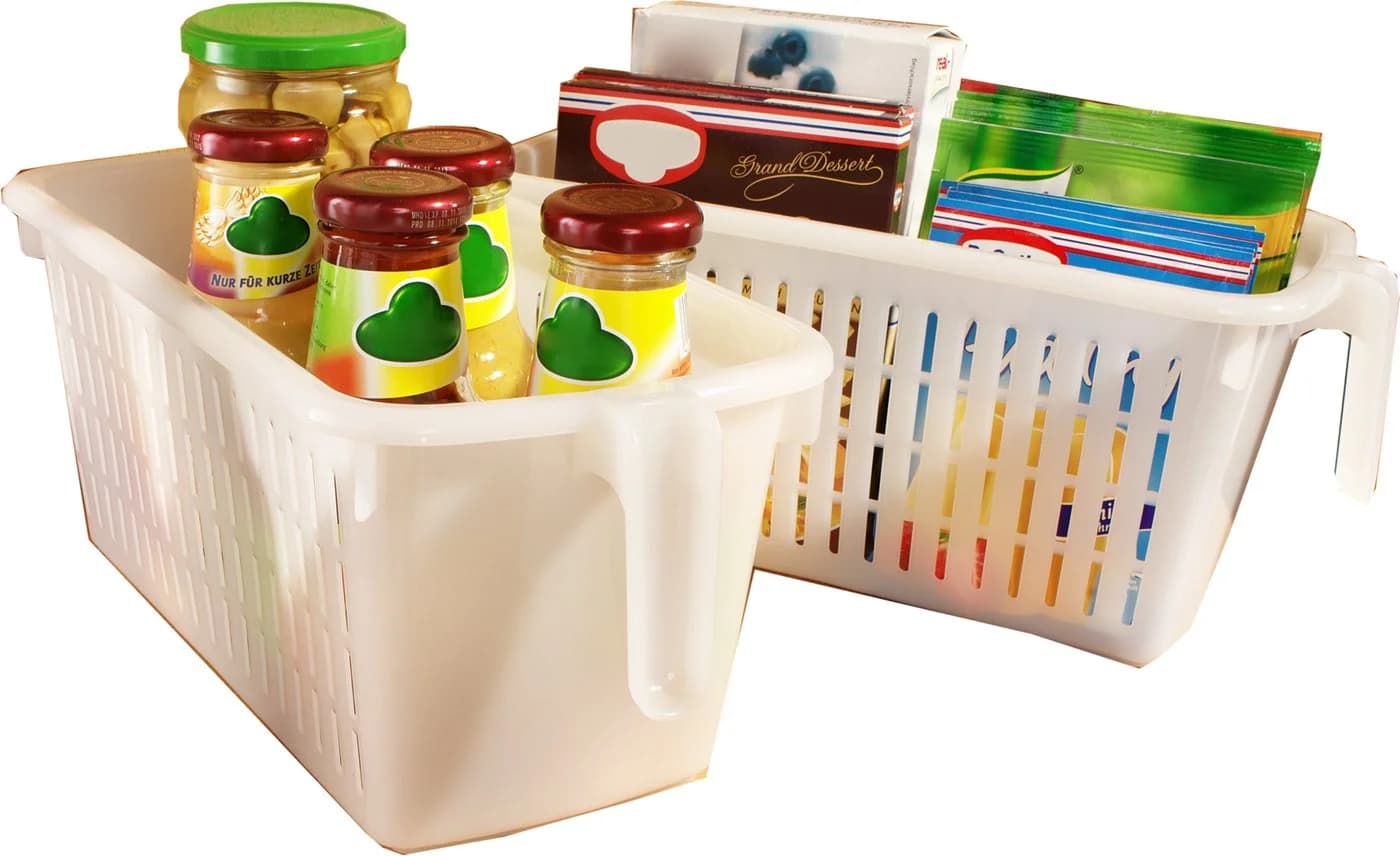 RUCO Allzweckkorb 5er Set Weiß Transparent mit Griff - Bild 2