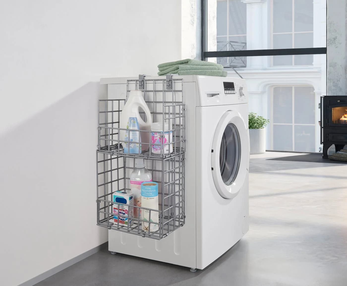 HEINE HOME Hängeregal Silber Kunststoff 2 Fächer