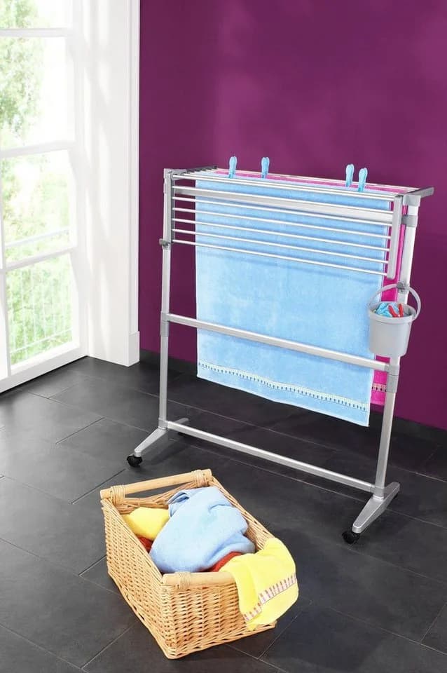 Ruco Turmwäscheständer Aluminium Silber 8m Trockenlänge