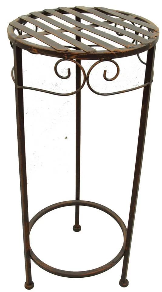 Posiwio Blumenhocker Tecla Metall Rostbraun Gartenhocker - Bild 3