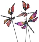 Denk Gartenstecker 3er Set Libelle Bunt Metall Bild 2