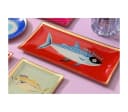 Giftcompany Dekoteller Glasteller Love Plates Fisch Makrele Neon Rot Bild 1
