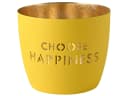 Giftcompany Windlicht Madras M „Choose happiness“ Gelb/Gold Bild 2