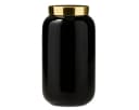 Giftcompany Dekovase Minivase Saigon Schwarz Gold mit Metallring Bild 2