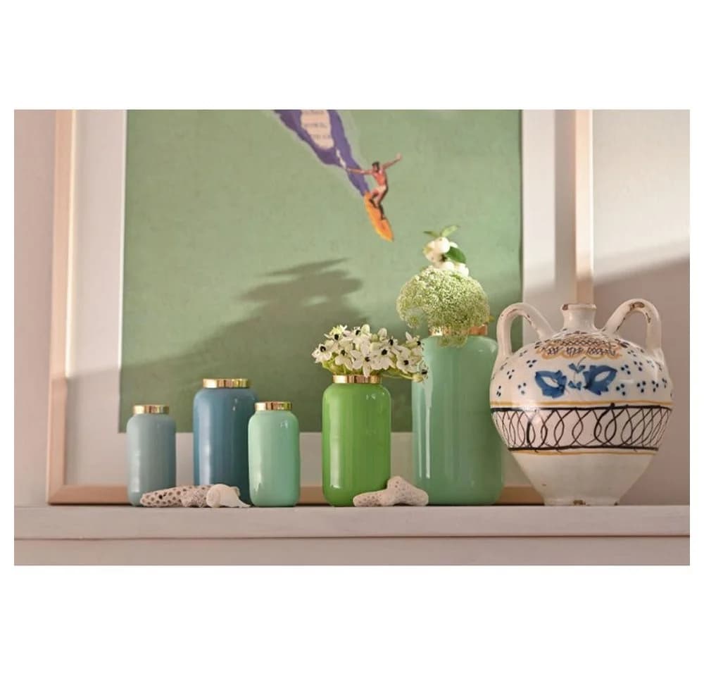 Giftcompany Dekovase Minivase Saigon Schwarz Gold mit Metallring - Bild 4