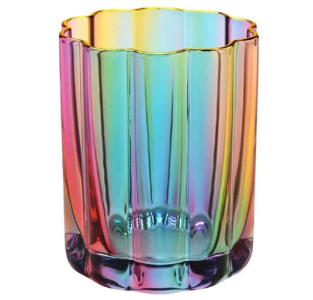 Giftcompany Windlicht Jacquard Wave Mehrfarbig Glas 9cm