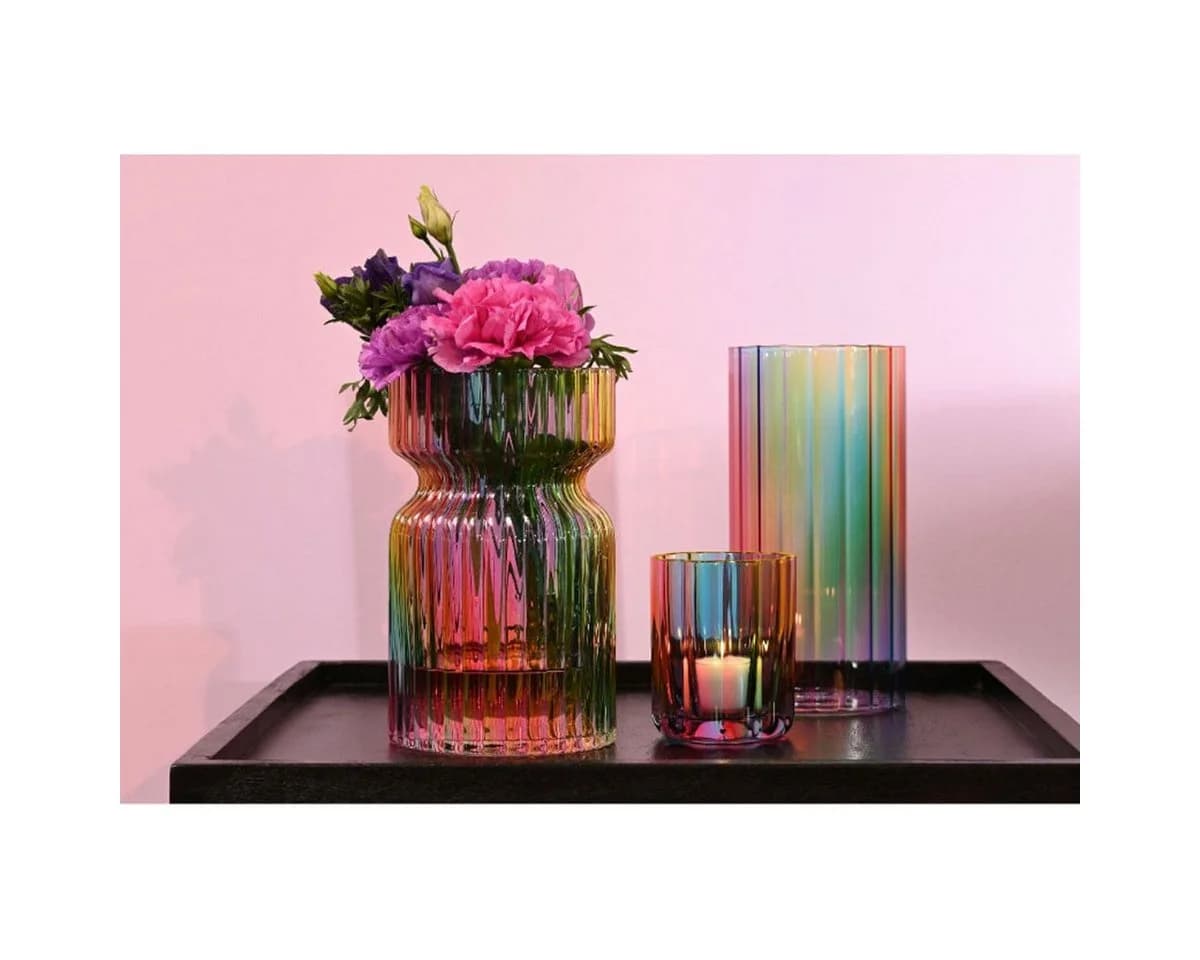 Giftcompany Dekovase Jacquard Wave Mehrfarbig 19cm
