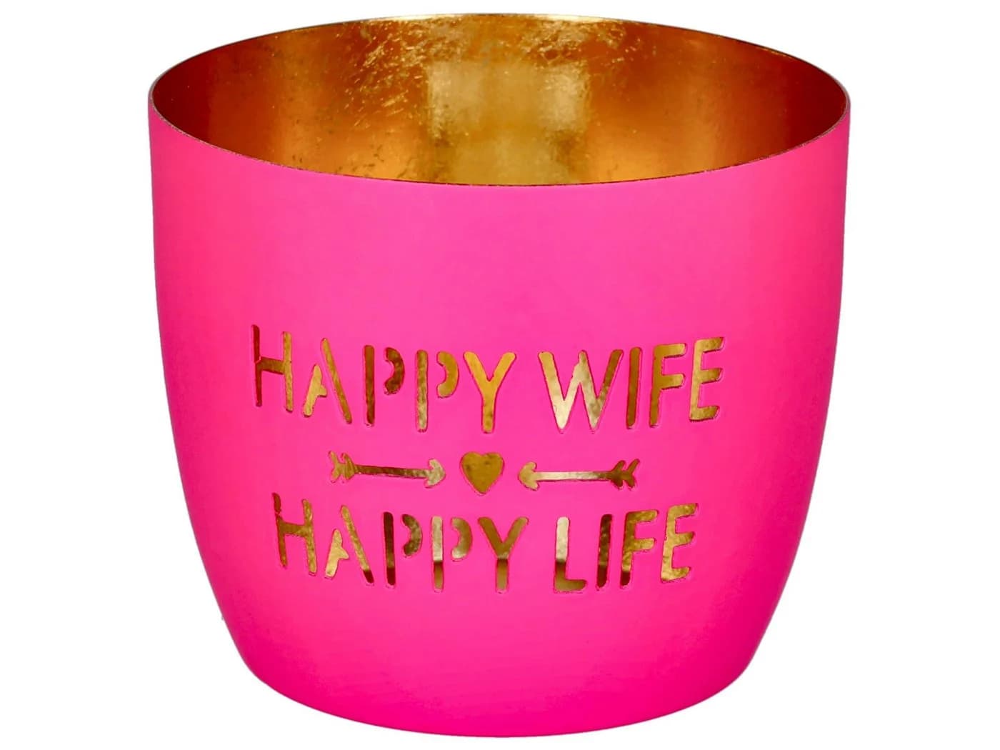 Giftcompany Kerzenhalter Windlicht Madras Hot Pink Gold - Bild 2