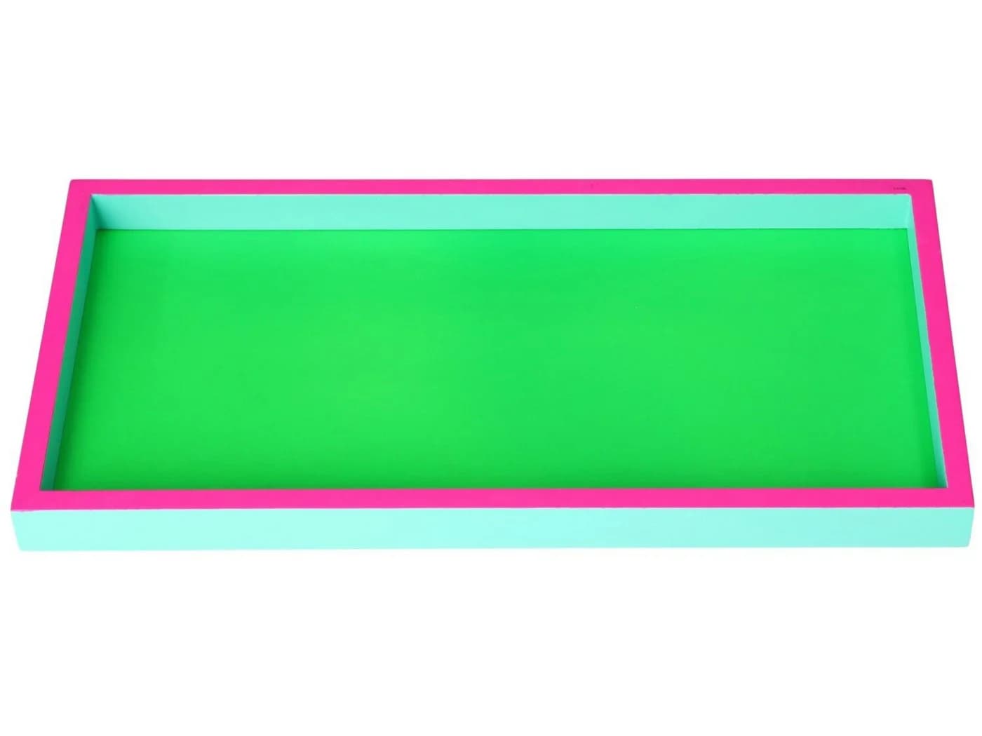 Giftcompany Neo Tablett Rechteckig Neon Grün/Pink/Türkis 30cm - Bild 2