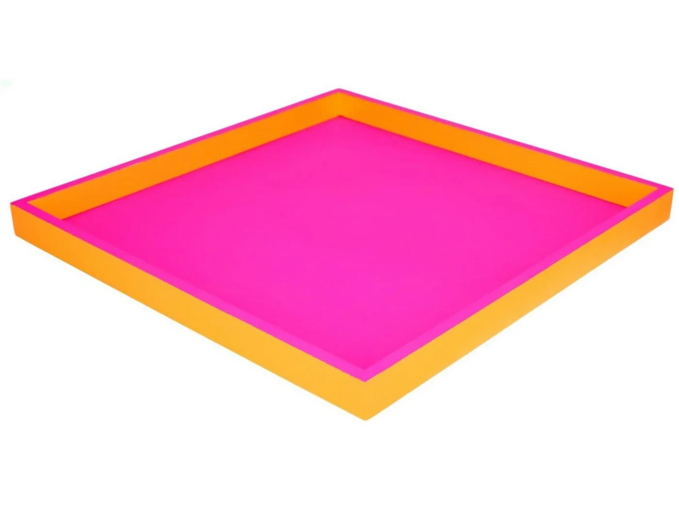 Giftcompany Dekotablett Neo Quadratisch Neon Pink/Orange 32cm - Bild 2
