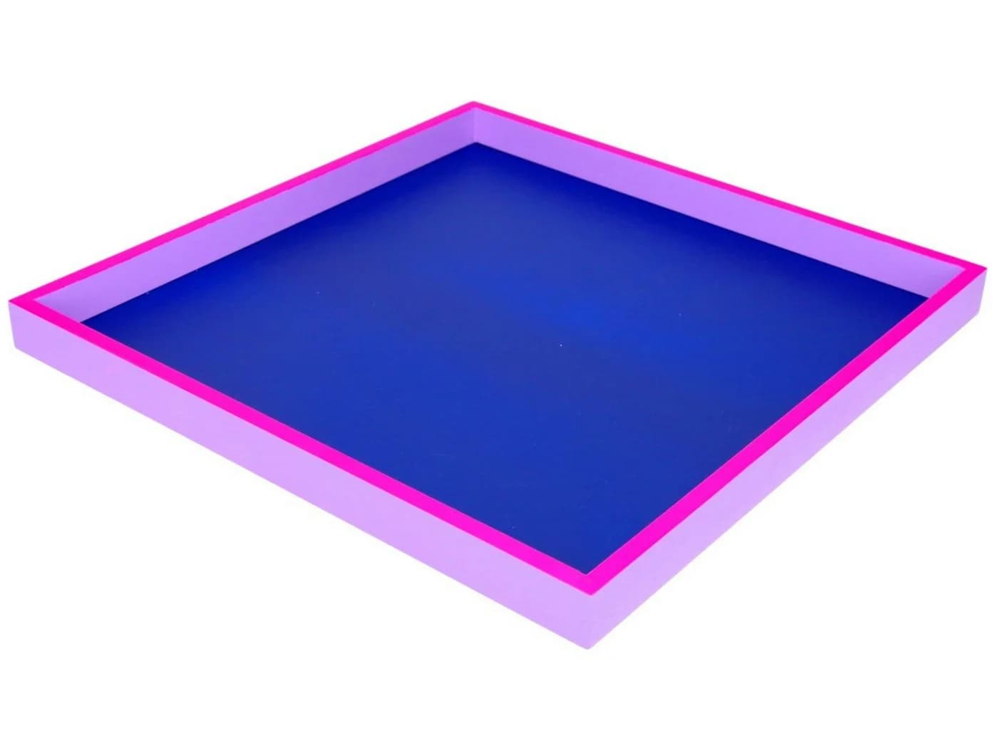 Giftcompany Dekotablett Neo quadratisch 32cm dunkelblau/neon lila - Bild 2