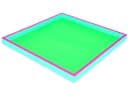 Giftcompany Neo Tablett Quadratisch Neon Grün/Pink/Türkis 32cm Bild 2
