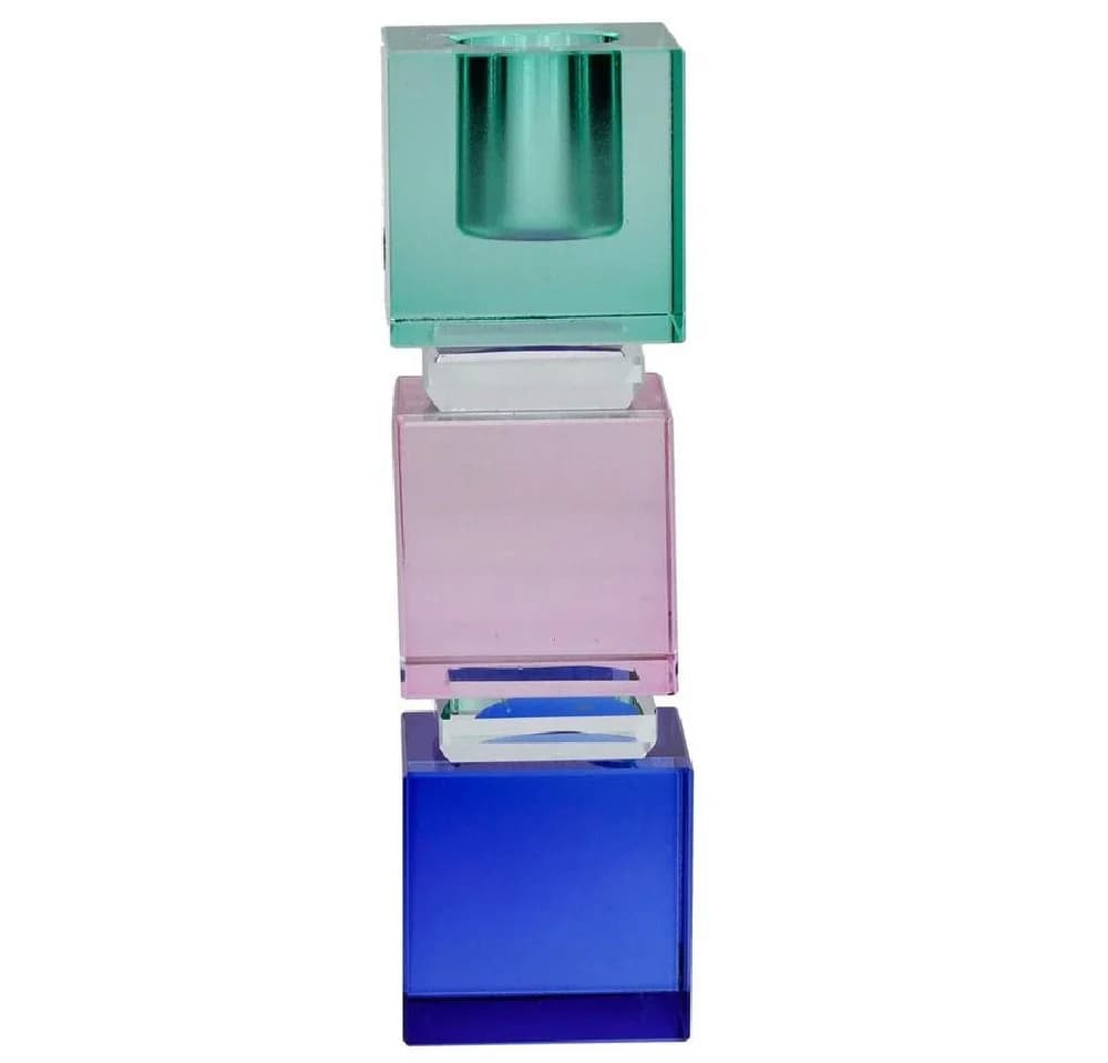 Giftcompany Kerzenhalter Sari Eckig Blau Rosa Grün