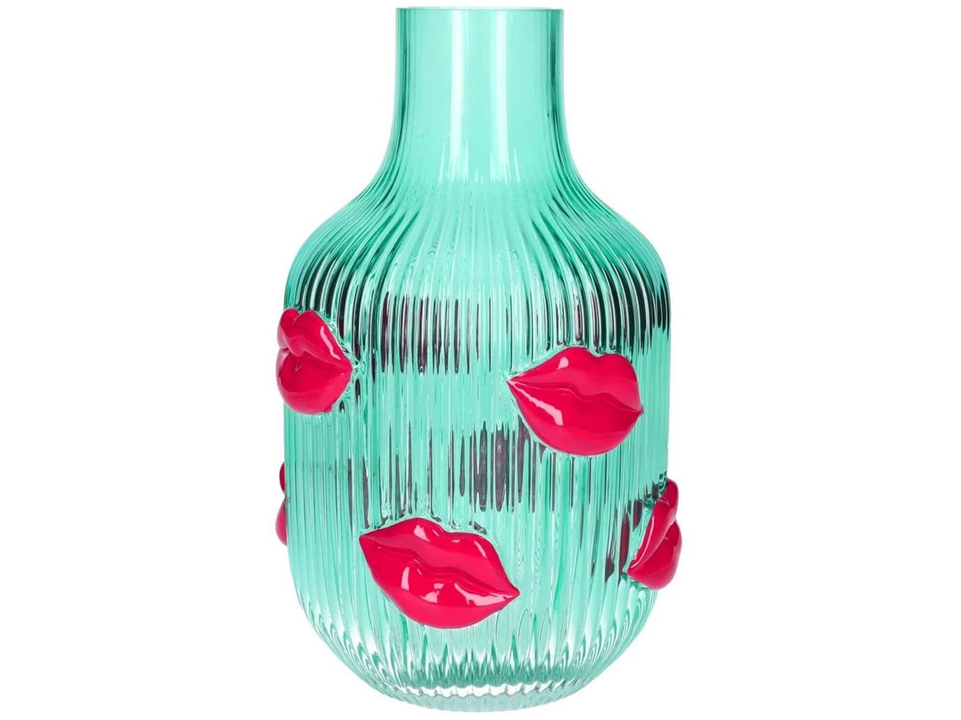 Giftcompany Dekovase L'amour Vase Lippen türkis Glas - Bild 2