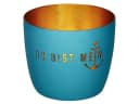 Giftcompany Windlicht Madras "Du bist mein Anker" Blau/Gold Bild 2