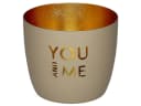 Giftcompany Windlicht Madras M You and Me Beige/Gold Bild 2