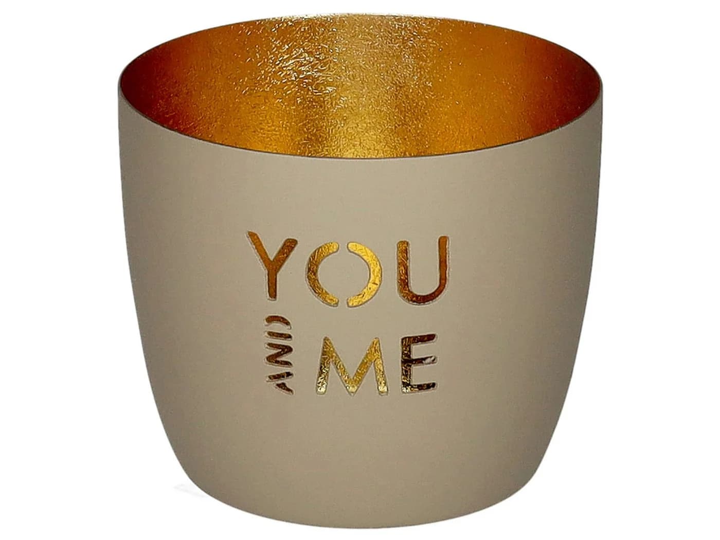 Giftcompany Windlicht Madras M You and Me Beige/Gold - Bild 2