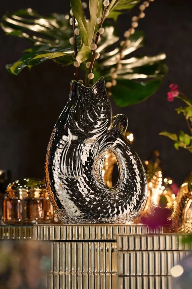 Giftcompany Monsieur Carafon Vase / Karaffe Fisch L silber 2,7l - Bild 4