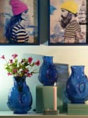 Giftcompany Dekovase Jacquard Fischvase S blau 24cm Bild 3