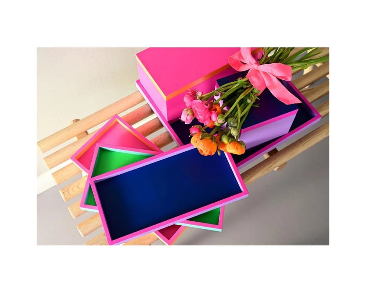 Giftcompany Aufbewahrungsbox Neo Quadratisch Lila Gelb Rosa - Bild 4