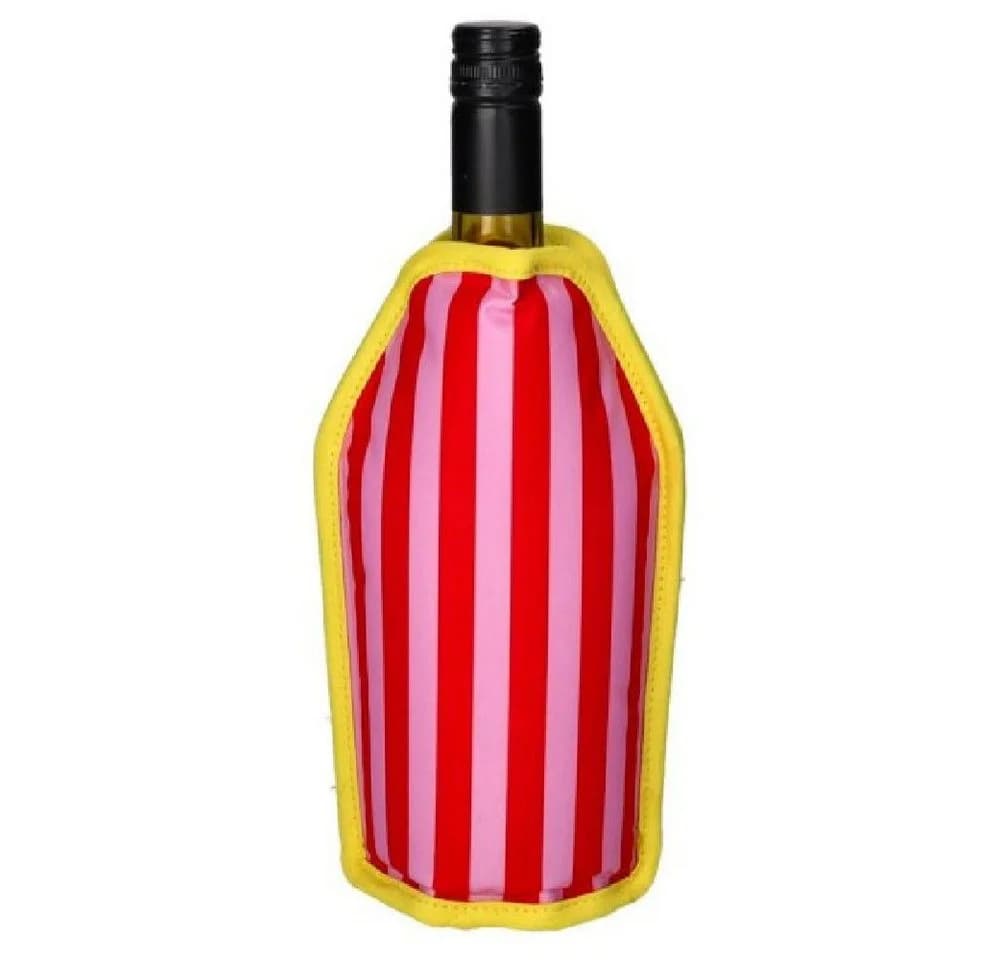 Giftcompany Wein- und Sektkühler Kühlmanschette Streifen Rot Rosa Gelb - Bild 2