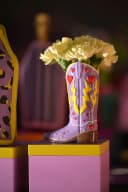 Giftcompany Dekovase Cowboytiefel Lila Design Bild 1