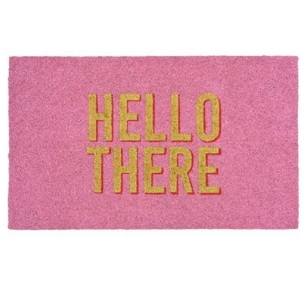 Giftcompany Fußmatte Kokosfasern Hello There Glitzer Rosa - Bild 2