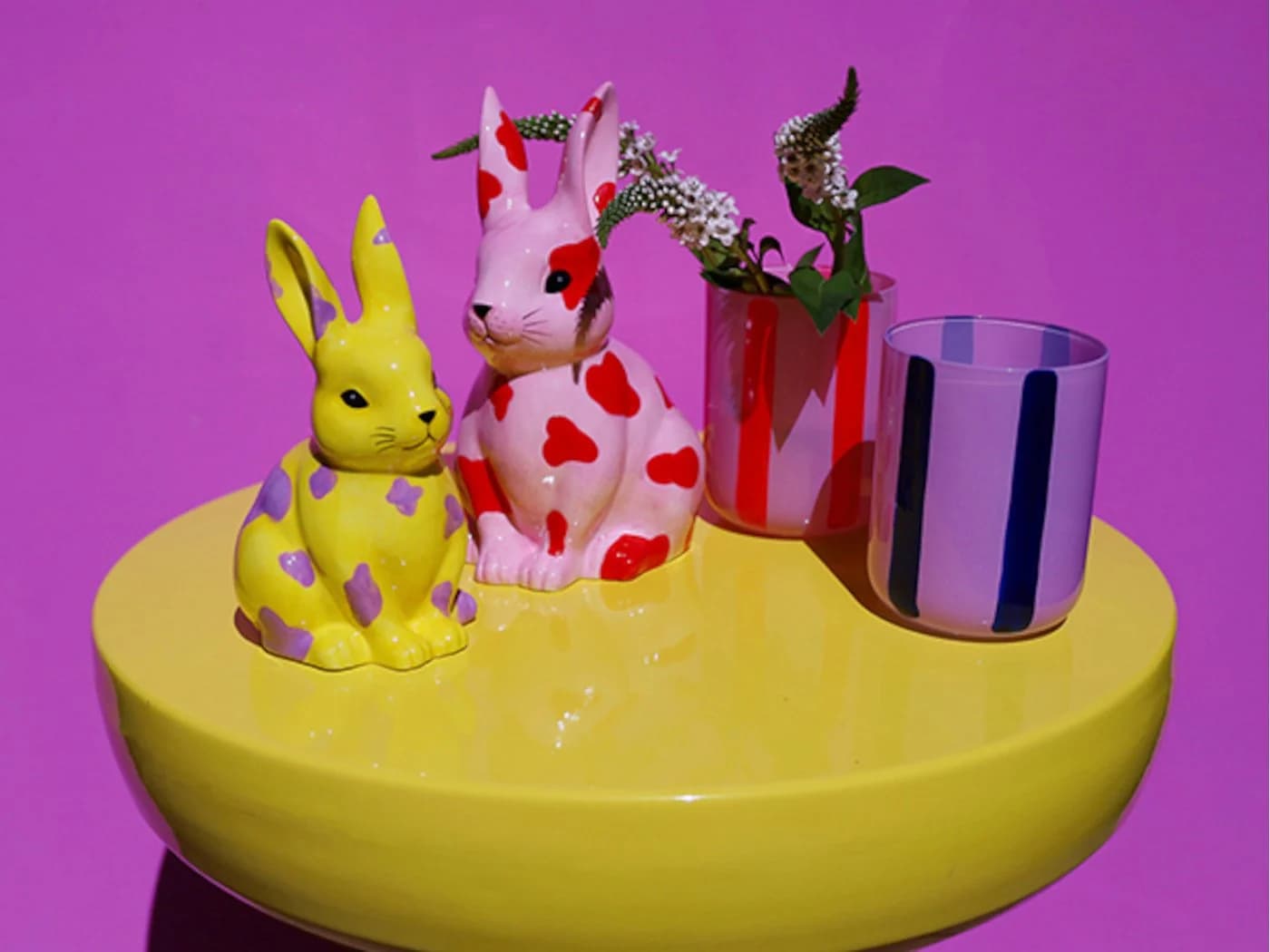 Giftcompany Dekovase Mignon Vase Hase Leo M rosa/rot