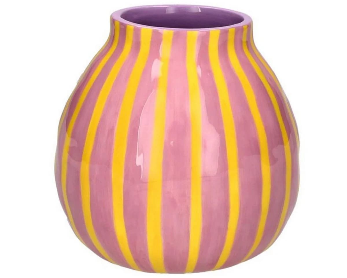Giftcompany Artisan Vase gestreift S Rosa/Gelb - Bild 2
