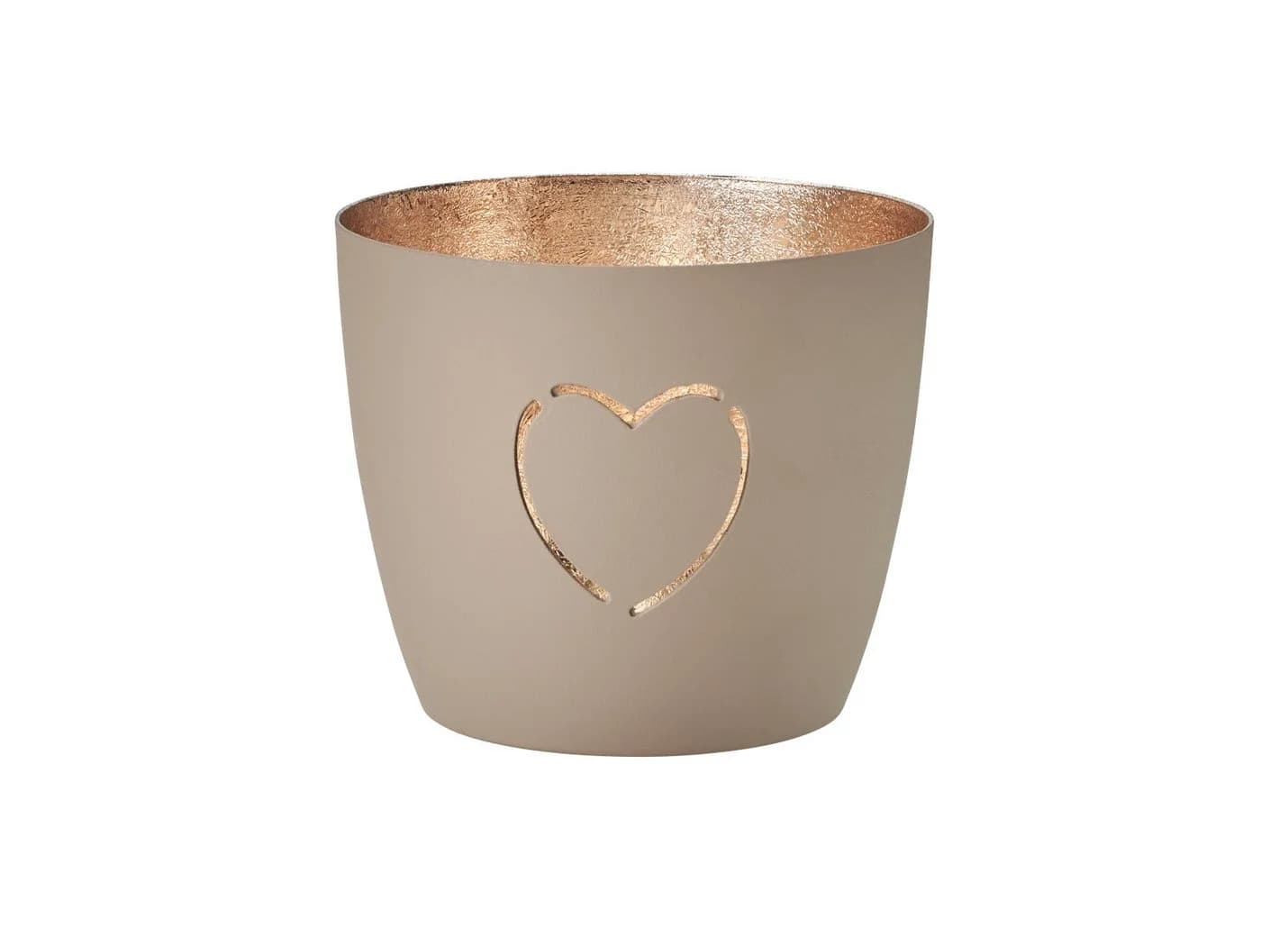 Giftcompany Herz-Windlicht Sandstone Gold