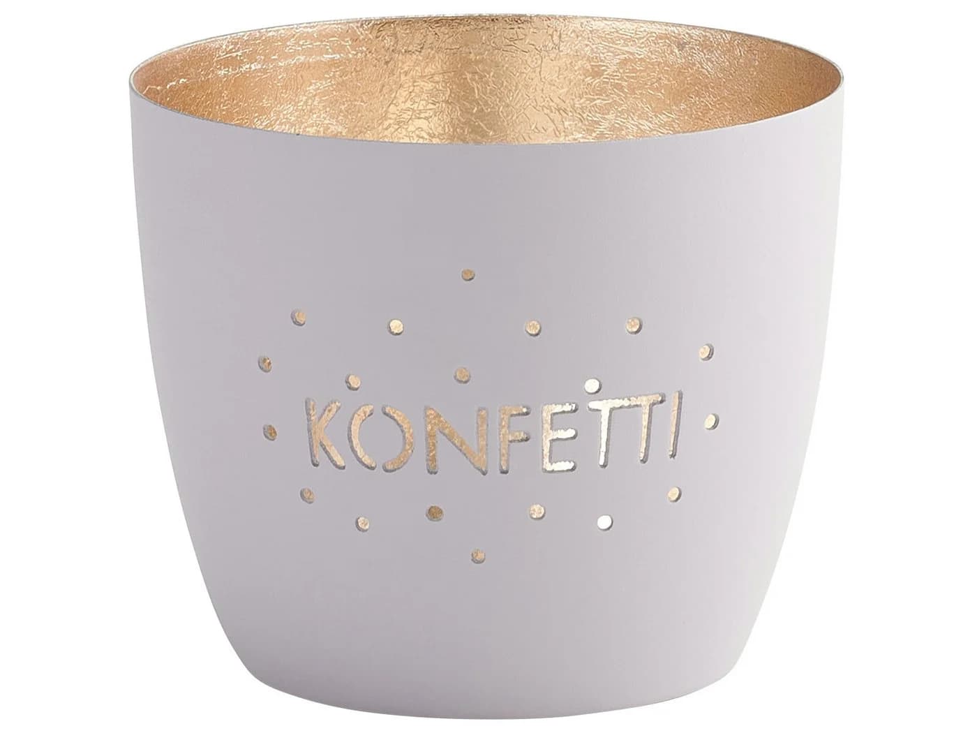 Giftcompany Windlicht Madras Konfetti Pastellgrau/Gold - Bild 2